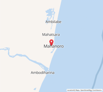 Map of Mahanoro, Atsinanana