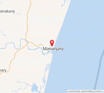 Map of Mananjary, Vatovavy Region