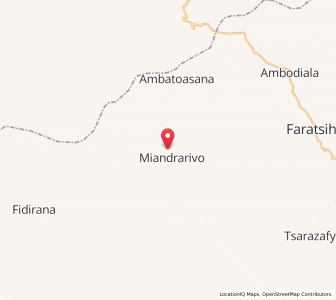 Map of Miandrarivo, Vakinankaratra