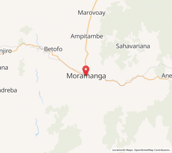 Map of Moramanga, Alaotra Mangoro