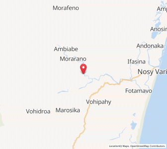 Map of Sahavato, Vatovavy Region