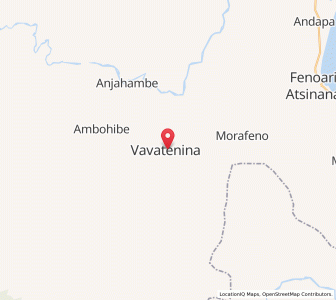 Map of Vavatenina, Analanjirofo