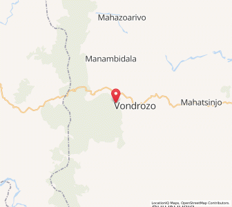Map of Vondrozo, Atsimo-Atsinanana