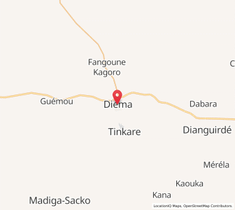Carte : Diéma, Kayes