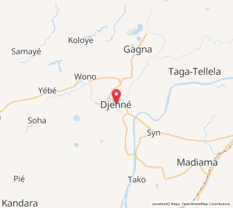 Carte : Djenné, Mopti