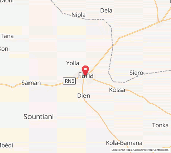 Carte : Fana, Koulikoro