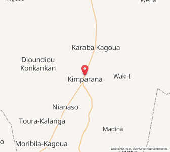 Carte : Kimparana, Ségou