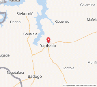 Carte : Yanfolila, Sikasso