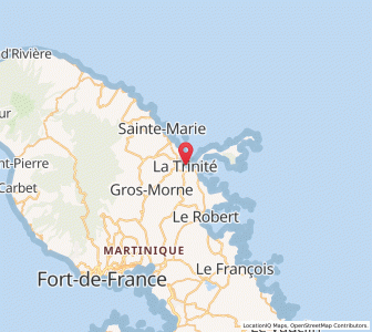Map of La Trinité, Martinique