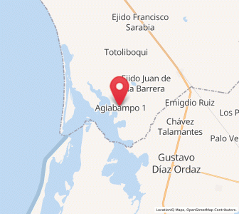 Map of Agiabampo Uno, Sonora