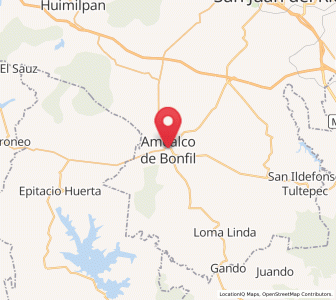 Map of Amealco, Querétaro