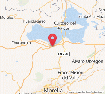 Map of Arumbaro, Michoacán