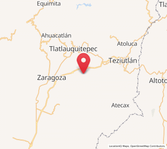 Map of Atioyan, Puebla