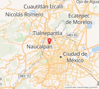Map of Azcapotzalco, Mexico City