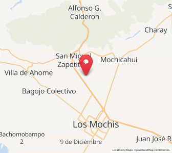 Map of Bacaporobampo, Sinaloa