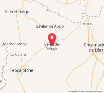 Map of Belén del Refugio, Jalisco
