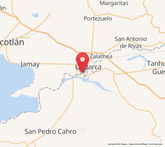 Map of Briseñas de Matamoros, Michoacán