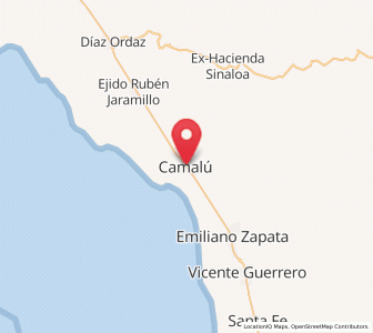 Map of Camalú, Baja California