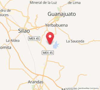 Map of Capulín de Bustos, Guanajuato