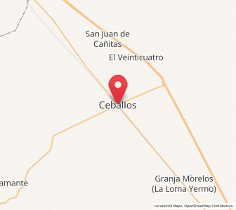 Map of Ceballos, Durango