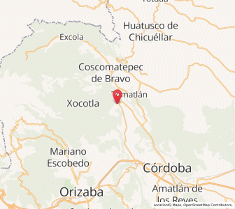 Map of Chocamán, Veracruz