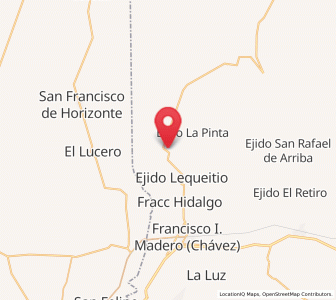 Map of Coruña, Coahuila