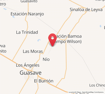 Map of Cruz Blanca, Sinaloa