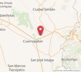 Map of Cuesta Blanca, Puebla
