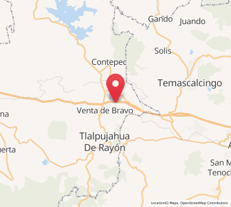 Map of El Capulín, Michoacán