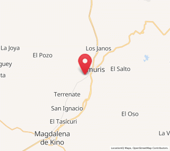 Map of El Crucero, Sonora