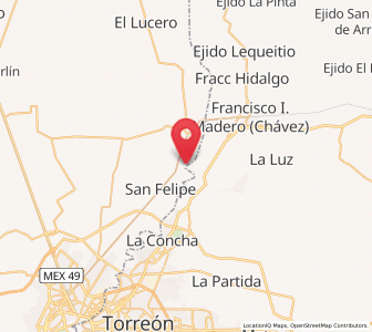 Map of El Pilar, Durango