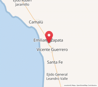 Map of Emiliano Zapata, Baja California
