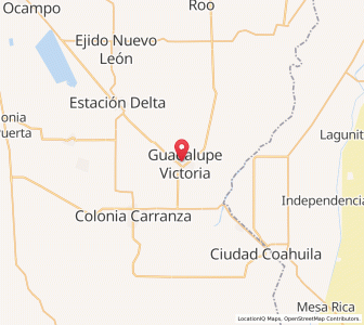 Map of Guadalupe Victoria, Baja California