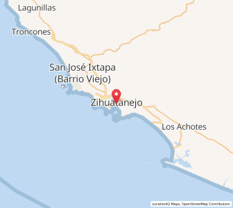 Map of Zihuatanejo, Guerrero