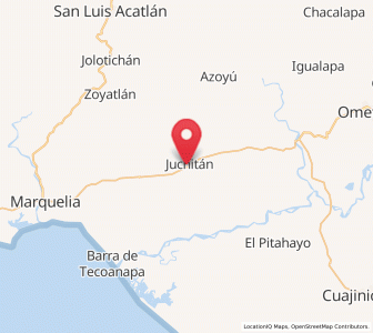 Map of Juchitán, Guerrero