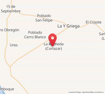 Map of La Alameda (Cortázar), Sonora