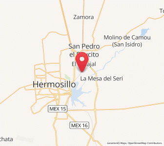 Map of La Victoria, Sonora
