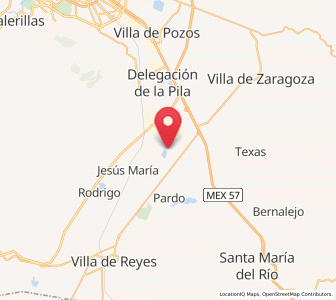 Map of Laguna de San Vicente, San Luis Potosí