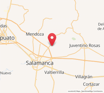 Map of Los Miranda (El Xoconoxtle de Abajo), Guanajuato