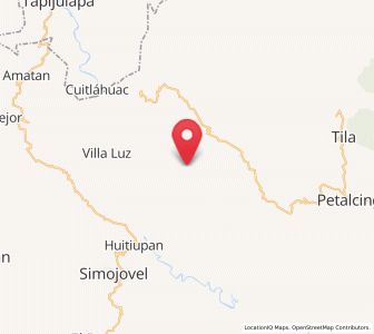 Map of Los Naranjos, Chiapas