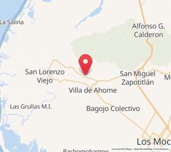 Map of Los Suárez, Sinaloa