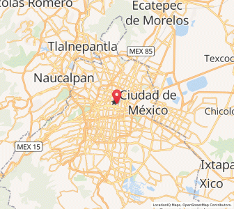 Map of Mexico, Mexico City