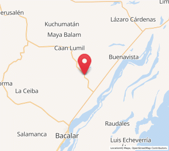 Map of Miguel Hidalgo y Costilla, Quintana Roo