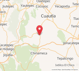 Map of Moyotepec, Morelos