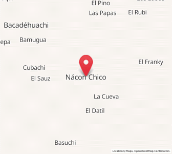 Map of Nácori Chico, Sonora