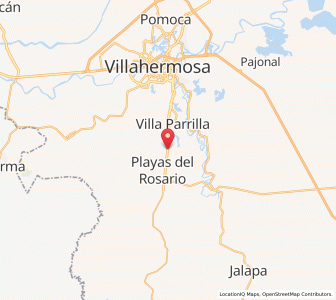 Map of Parrilla II, Tabasco