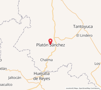 Map of Platón Sánchez, Veracruz