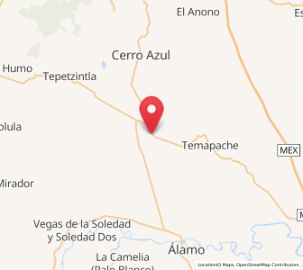 Map of Potrero del Llano, Veracruz