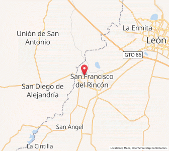 Map of Purísima de Bustos, Guanajuato