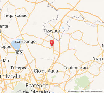 Map of Reyes Acozac, México